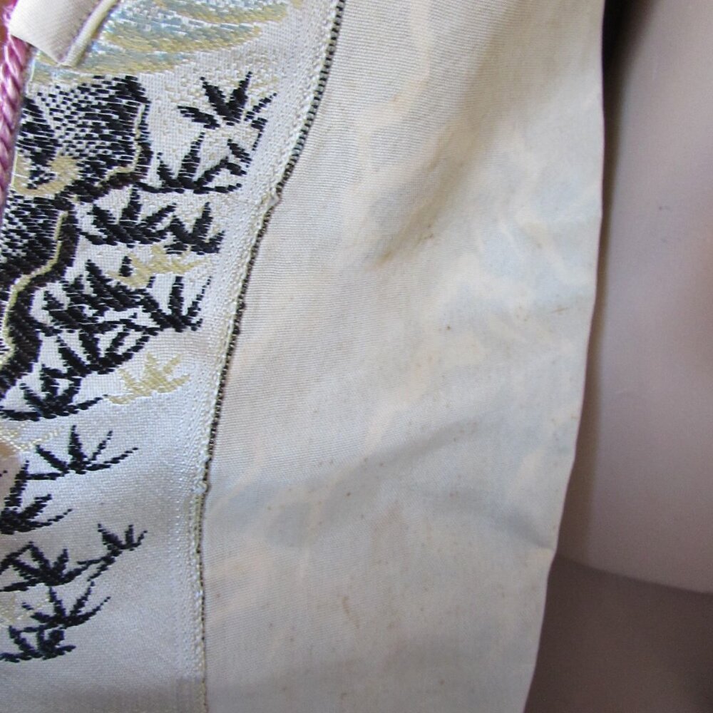 SALE Handsome Vintage Unisex Embroidered Smoking Jacket Robe Asian Influence - Picture 14 of 15